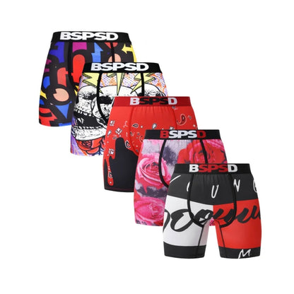 BPSD 5-Pack Men's Breathable Boxer Shorts Set