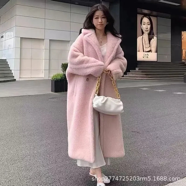 Women's Faux Fur Coat - Long, Thick, Warm, Elegant Winter Coat for Women