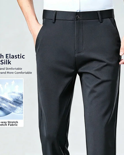 Men’s Casual Stretch Straight-Leg Pants
