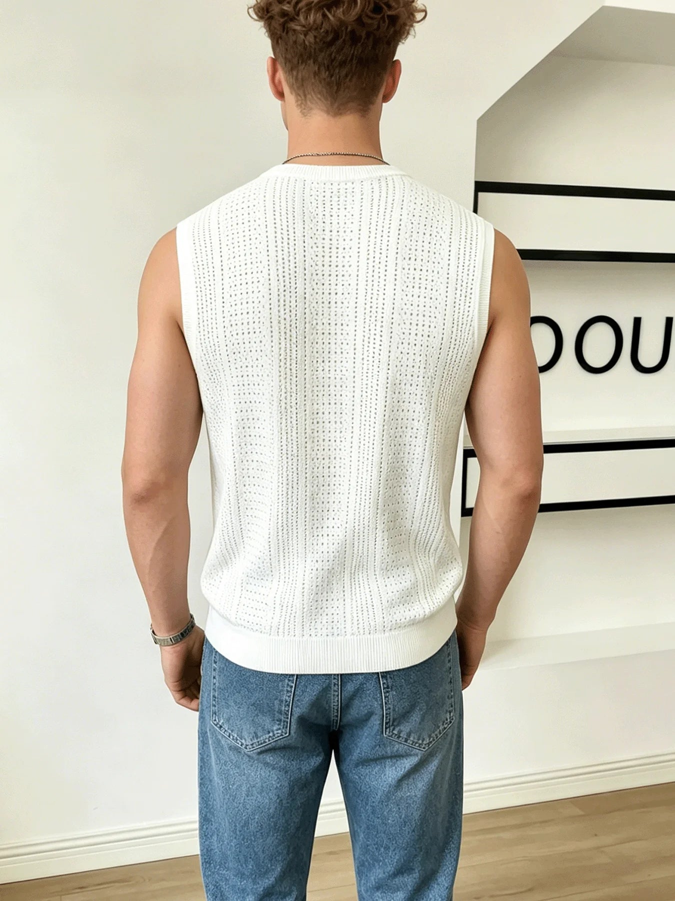 Men's Sleeveless Knitted Vest