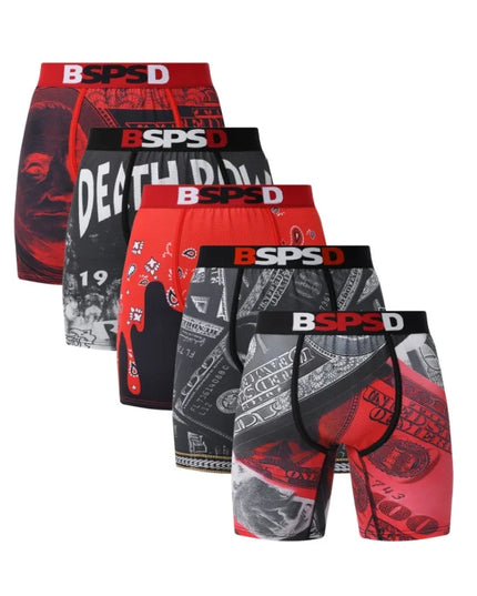 5-Pack Men's Breathable Boxer Briefs Underwear Set