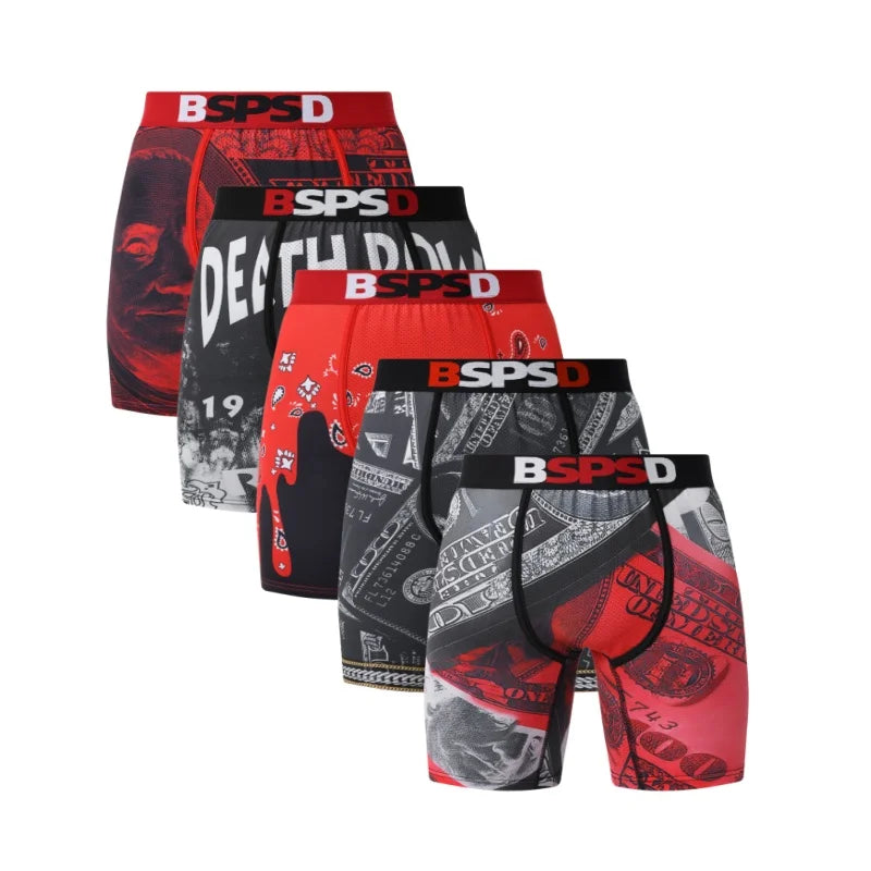 5-Pack Men's Breathable Boxer Briefs Underwear Set