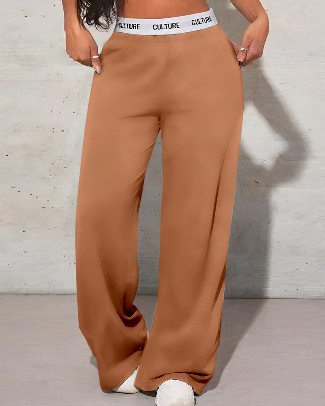 Women's High-Waisted Wide-Leg Vintage Sweatpants