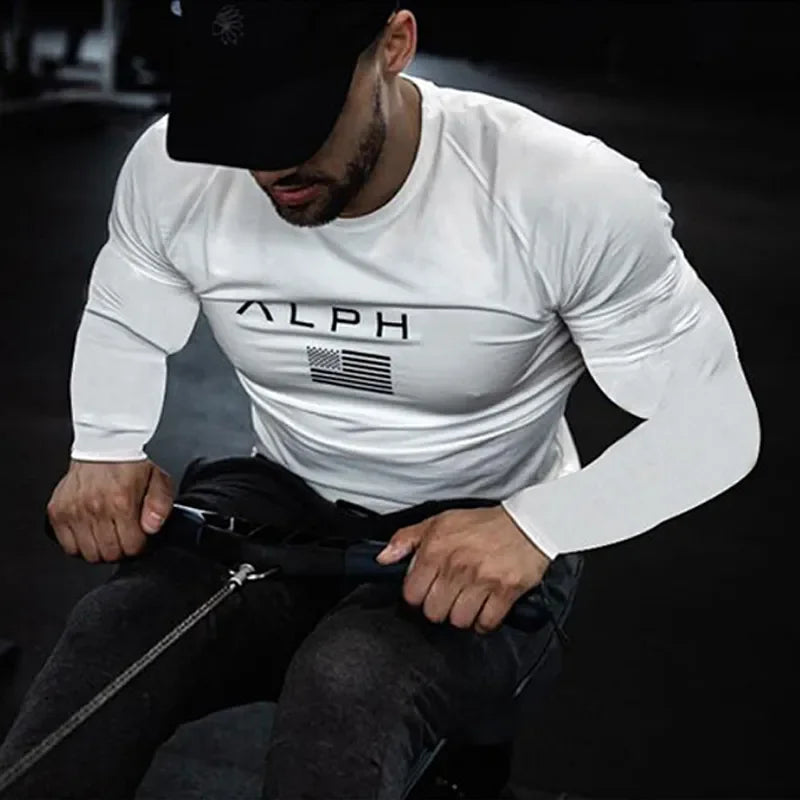 Men's Alph Fitness Cotton Casual Long Sleeve Sweater