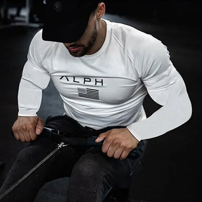 Men's Alph Fitness Cotton Casual Long Sleeve Sweater