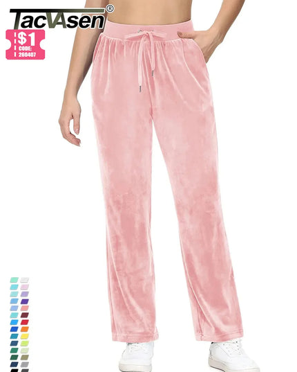 Women's Fleece Jogger Sweatpants with Drawstring and Elastic Waist
