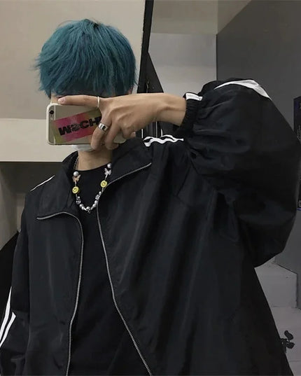 Unisex Korean-Inspired Oversized   Jacket - Harajuku Style