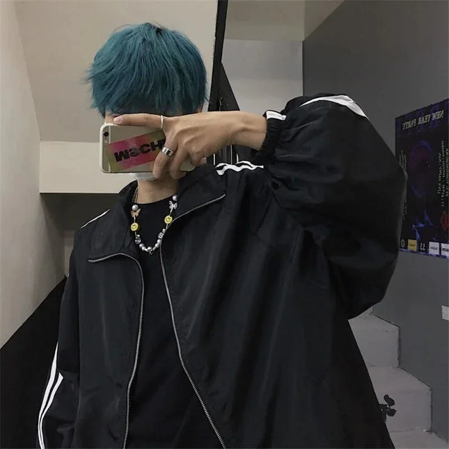 Unisex Korean-Inspired Oversized   Jacket - Harajuku Style