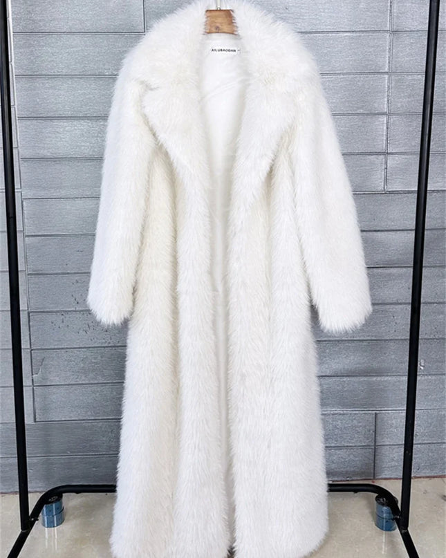 Women's Faux Fur Coat – Luxury Elegant Loose Fit Coat