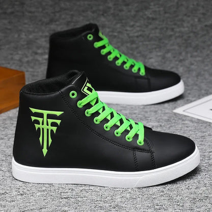 Men's High Top Vulcanized Lace Up Sneakers