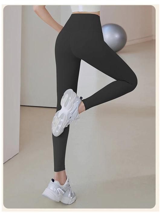 Women's High-Waisted Ribbed Yoga Pants - Various Colors