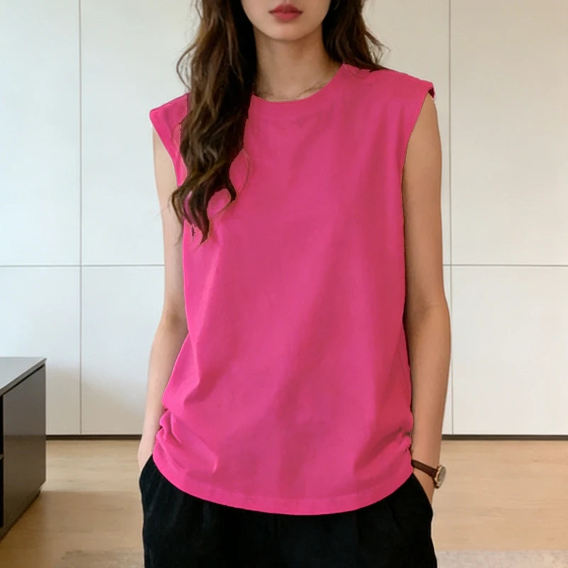 Women's Loose Sleeveless Tank Top - Casual Fit Vest