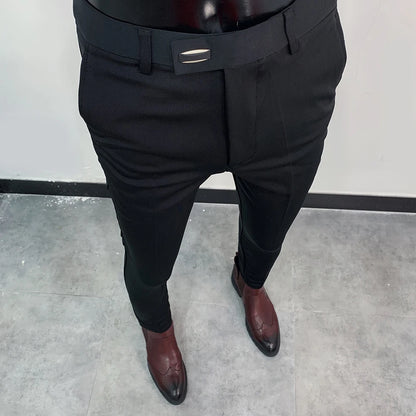 Men's Slim Fit Dress Pants - Formal Slim Trousers for Men