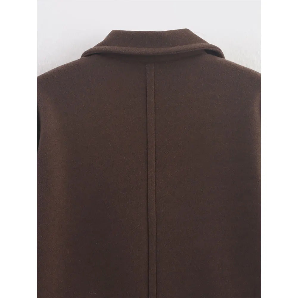 Duoperi Women's Woolen Coat - Warm & Stylish Winter Outerwear for Women