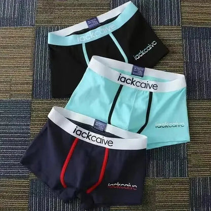 3-Pack Men's Cotton Boxer Briefs - Breathable & Comfortable - Mixed Colors