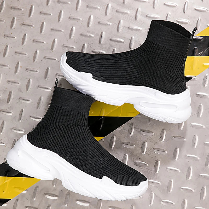 Breathable Mesh High-Top Sneakers for Men & Women