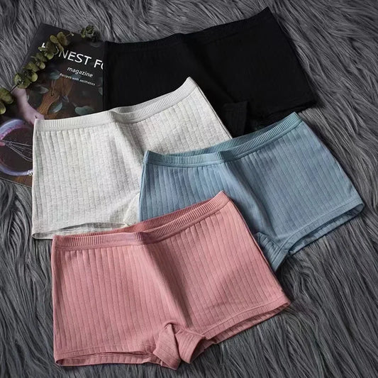 Women's Cotton Seamless Boxer Briefs - Comfortable Breathable Underwear for Women 