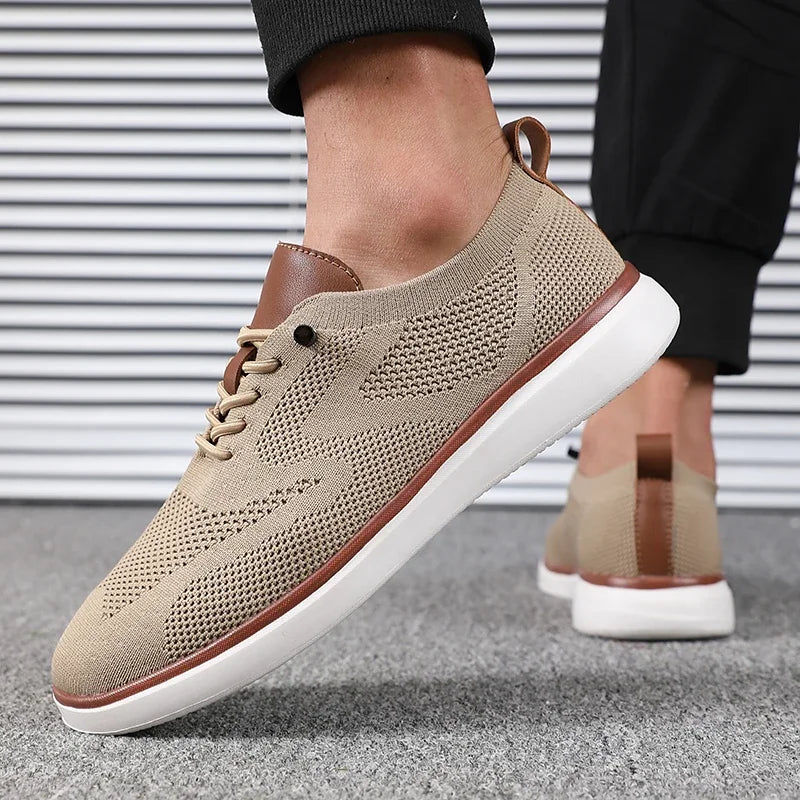 Men's Casual Canvas Slip-On Shoes – Comfortable Flat Sneakers for Everyday Wear