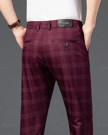 Men's Classic Stripe & Plaid Trousers – Stylish Men's Casual & Formal Pants