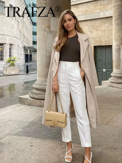 Women's Elegant High-Waist Pencil Pants
