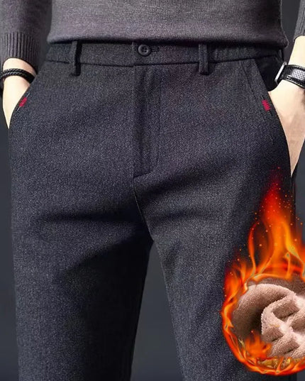 Men's Casual Straight Leg Long Pants - Slim Fit Design