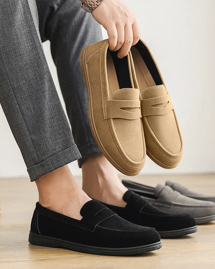 Men's Slip-On Loafers - Lightweight, Breathable, Comfortable Non-Slip Soft Sole