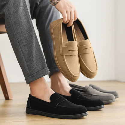 Men's Slip-On Loafers - Lightweight, Breathable, Comfortable Non-Slip Soft Sole