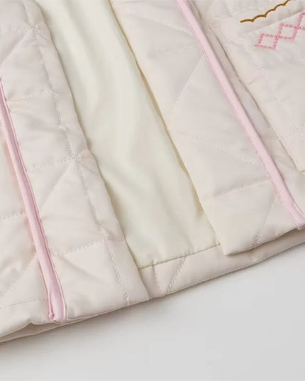 Women's Embroidered Quilting Coat - Oversized Outerwear Jacket for Women