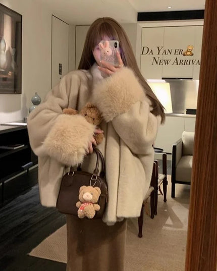 Women's Faux Mink Fur Coat – Thick, Loose Fit, Warm & Stylish Outerwear