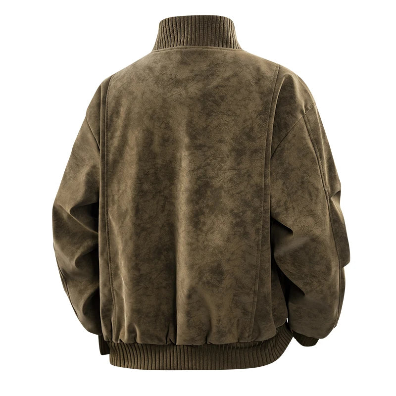 Men's Thick Fleece Jacket – Loose Fit Warm Winter Coat for Men