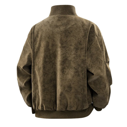 Men's Thick Fleece Jacket – Loose Fit Warm Winter Coat for Men