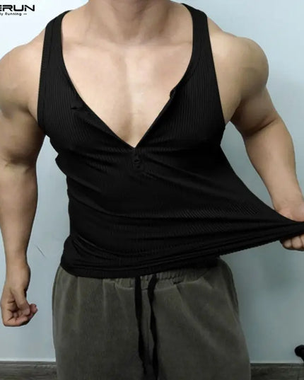 INCERUN Men's Knitted Tank Tops