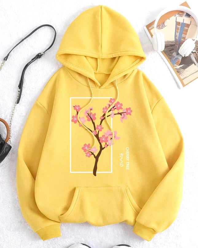 Cherry Blossom Tree in Full Bloom Women’s Loose Hoodie