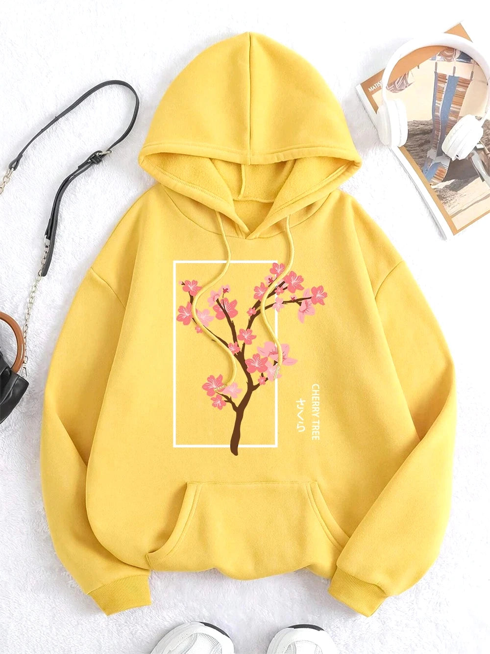 Cherry Blossom Tree in Full Bloom Women’s Loose Hoodie