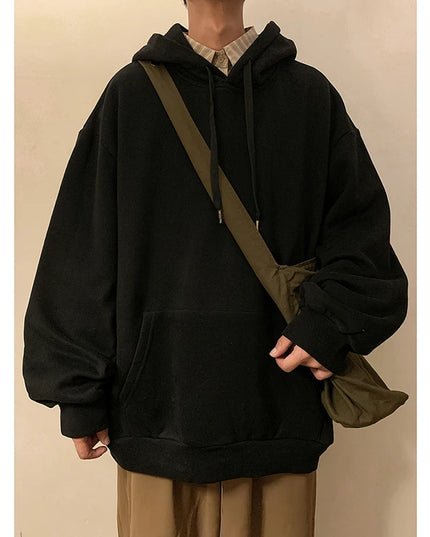 Men's Oversized Hoodie - Loose Fit Hooded Sweatshirt for Men