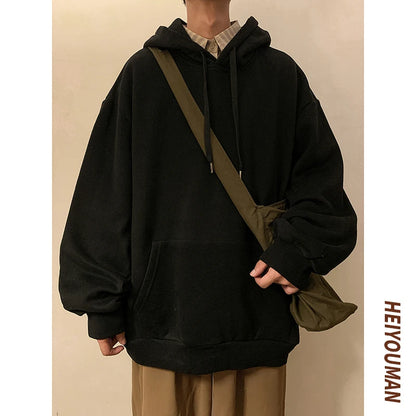 Men's Oversized Hoodie - Loose Fit Hooded Sweatshirt for Men