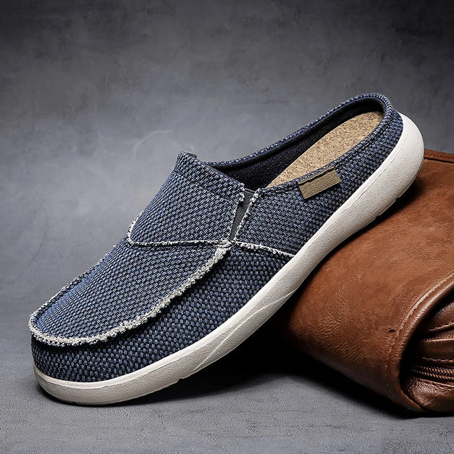 Men's Breathable Denim Canvas Slip-On Sneakers