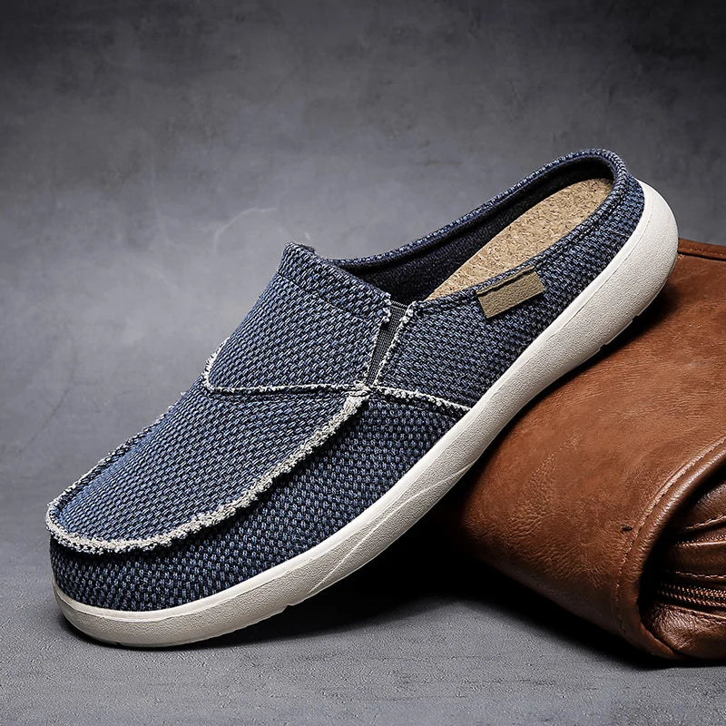 Men's Breathable Denim Canvas Slip-On Sneakers