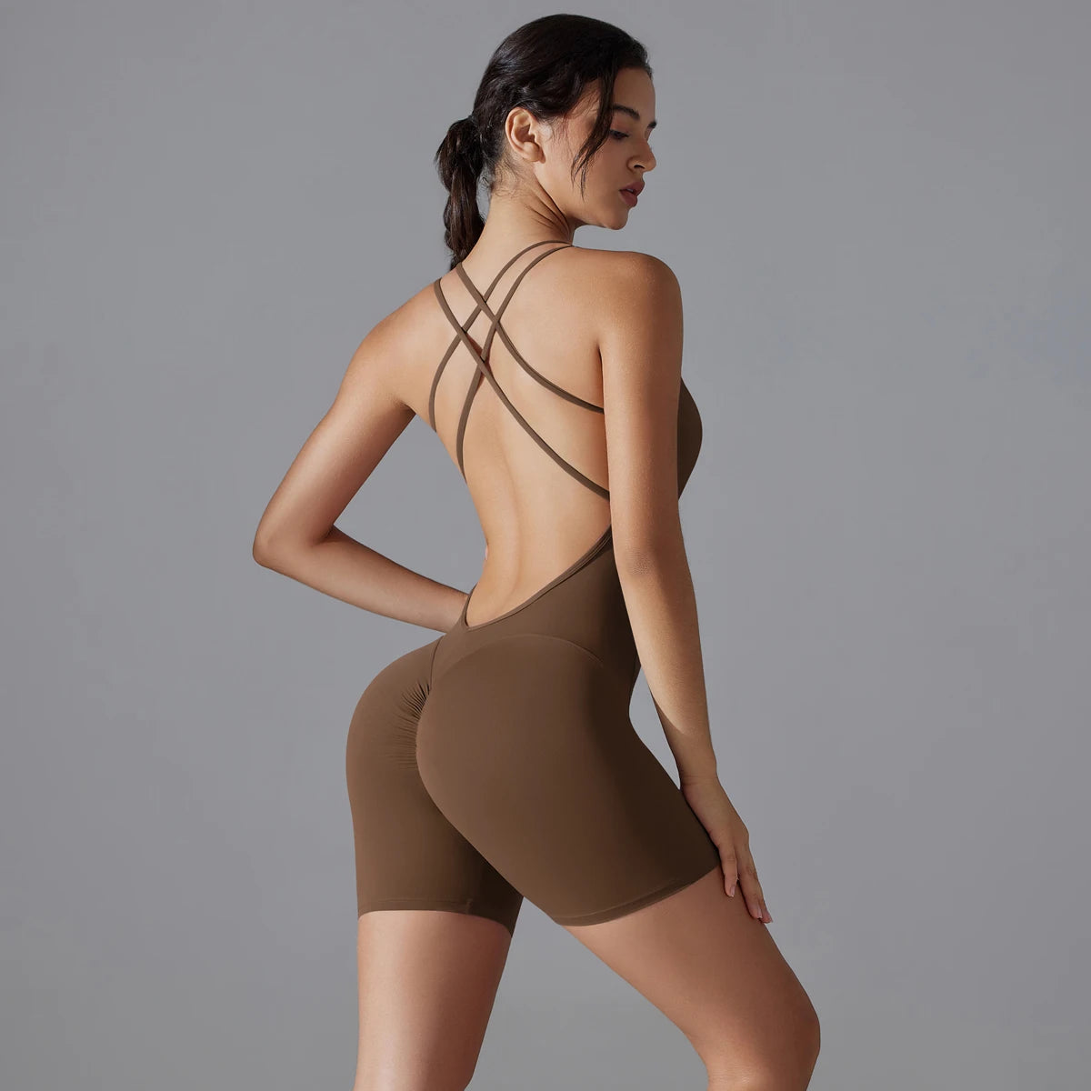 Seamless Soft One-Piece Women's Fitness Bodysuit - Various Colors