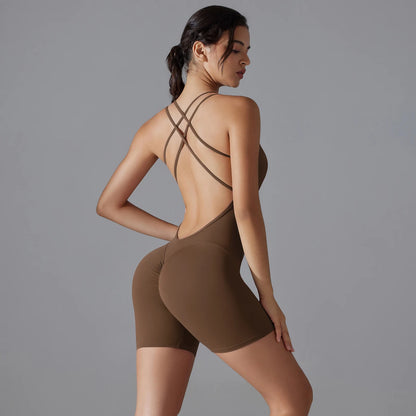 Seamless Soft One-Piece Women's Fitness Bodysuit - Various Colors