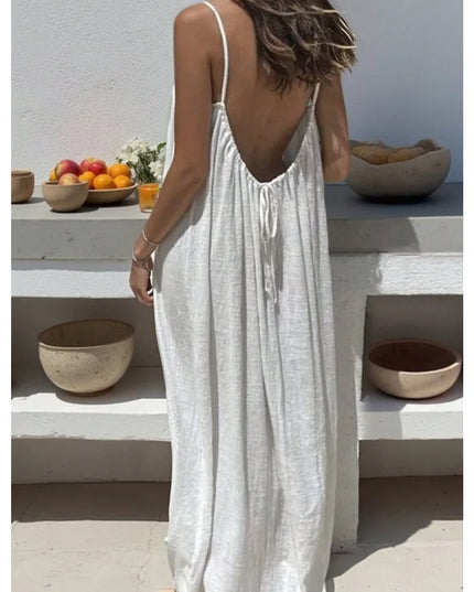 Women's Strapless Backless Long Loose Fit Maxi Dress