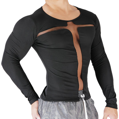Men's Transparent Jesus Cross Long Sleeve Casual Sweater