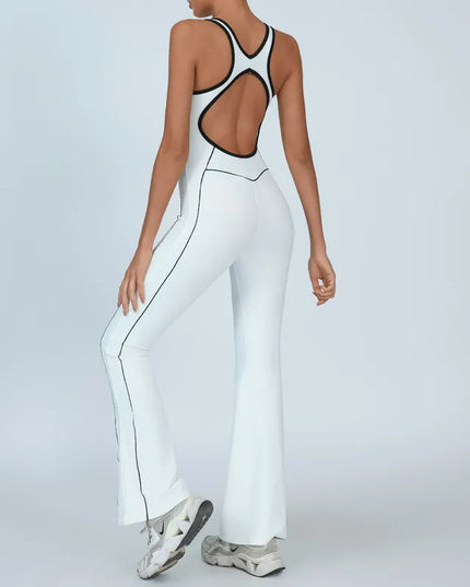 Women's One-Piece Jumpsuit - Slim Fit and Flared Style