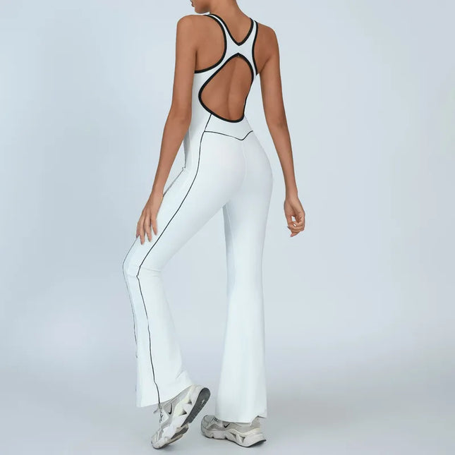 Women's One-Piece Jumpsuit - Slim Fit and Flared Style