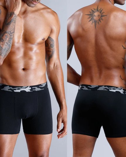 5-Pack Men’s Camouflage Cotton Boxer Briefs – Comfortable Trunks Underwear for Men