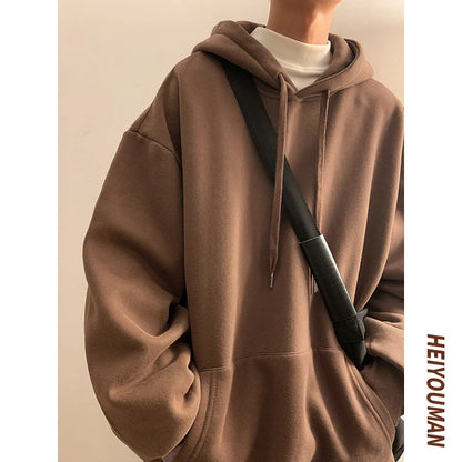 Men's Oversized Hoodie - Loose Fit Hooded Sweatshirt for Men