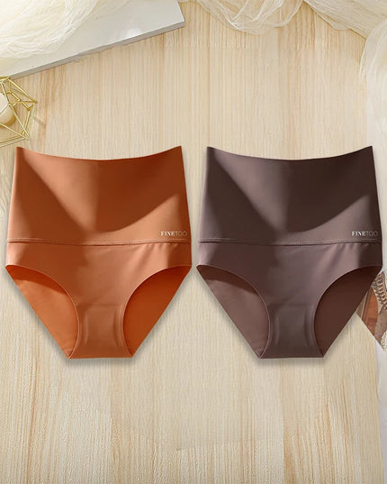 2-Pack High Waist Women's Slimming Breathable Briefs Underwear Set