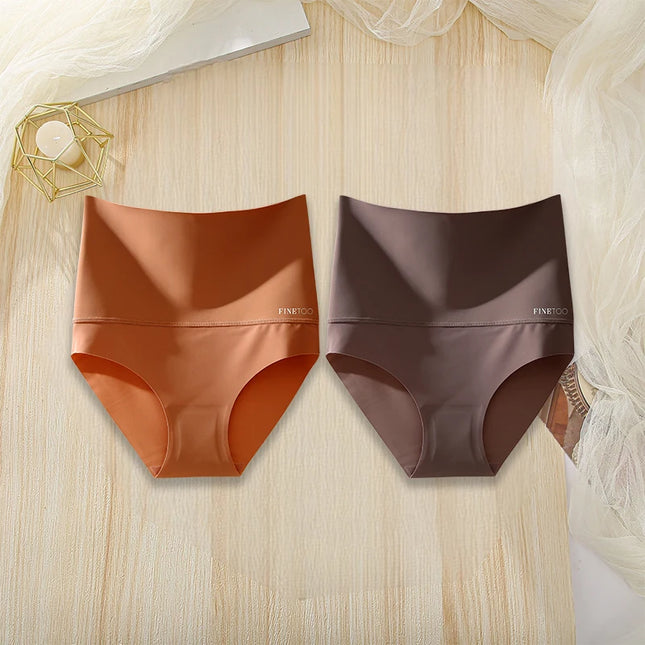 2-Pack High Waist Women's Slimming Breathable Briefs Underwear Set