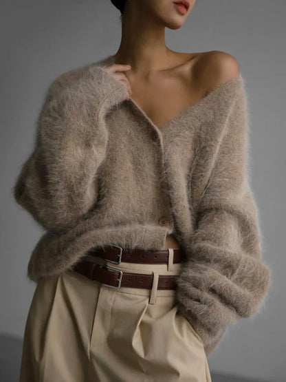Women's Long Sleeve Soft Knitted Cardigan 