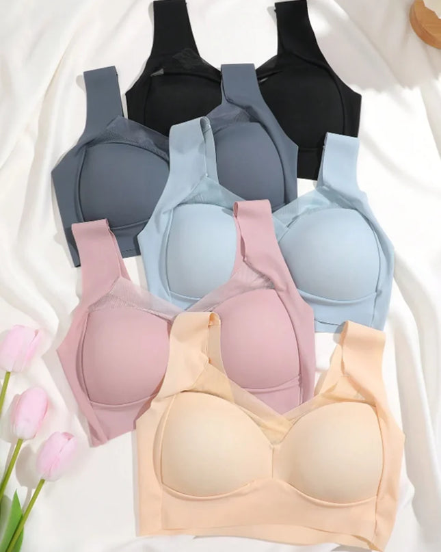 3-Piece Women's Seamless Lace Sports Bras